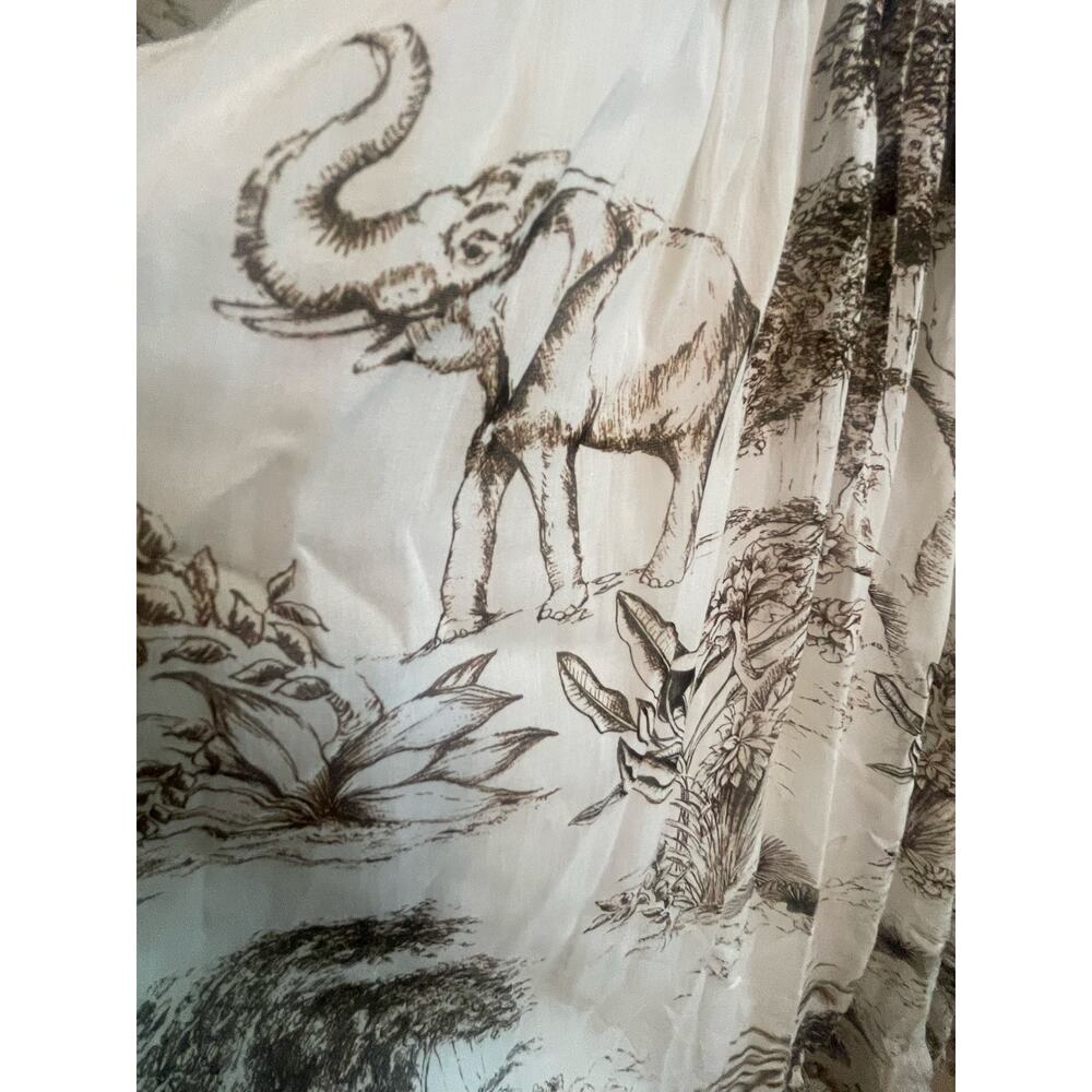 Sandro Paris Safari Toile Ruffle Midi Dress - Picture 5 of 11